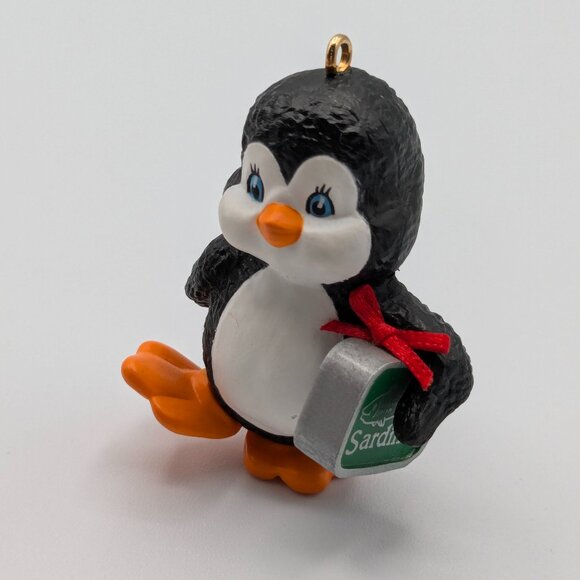 Hallmark Keepsake Special Delivery 1986, Penguin w/ Sardines Vintage Ornament - Picture 1 of 12